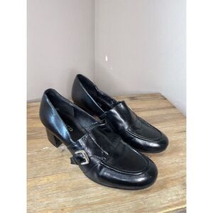Franco Sarto Zuma Block Heel Loafer Heels - Black